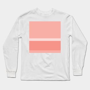 A singular federation of Very Light Pink, Pale Pink, Melon and Peachy Pink stripes. Long Sleeve T-Shirt